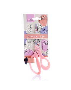 Ножницы Peachy contour love 170 мм розовые эргономичные ручки Lorex