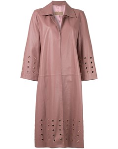 Ecaille пальто с люверсами 44 розовый Ecaille