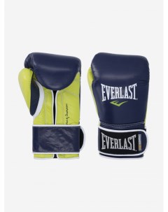 Перчатки боксерские PowerLock Leather Синий Everlast