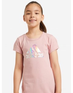 Футболка для девочек Dance Metallic Print Розовый Adidas