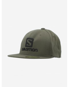 Бейсболка Logo Flexfit Зеленый Salomon