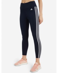 Легинсы женские Designed To Move High Rise 3 Stripes Синий Adidas