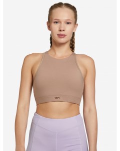 Спортивный топ бра Yoga Long Line Sports Bra Коричневый Reebok