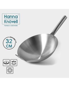 Сковорода wok из нержавеющей стали chief d 32 см с ручкой Hanna knovell
