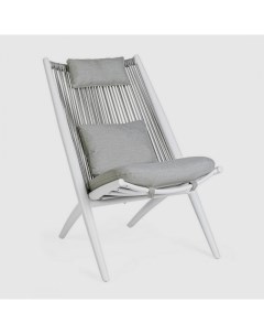 Кресло Aloha белое с подушками 66х84х98 см Bizzotto