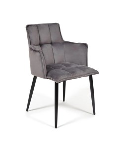 Кресло Saskia 55х61х85 см серый черный Tc