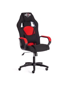 Кресло компьютерное Driver ткань чёрное с красным 55х49х126 см Tc