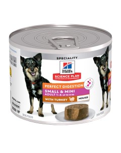 Консервы для взрослых малых собак мусс с индейкой Идеальное Пищеварение 12 шт Hill's консервы