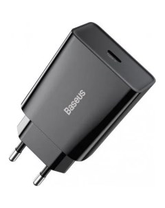 Зарядное устройство сетевое CCFS SN01 Speed Mini Quick Charger USB C 20W Black Baseus