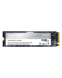 SSD накопитель Smartbuy M 2 2280 Helix 512GB TLC NVMe PCIe3 SBSSD512 HLX M 2 2280 Helix 512GB TLC NV
