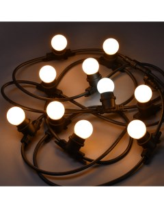 Гирлянда светодиодная белт лайт IEK Lighting электрическая 5 м теплый белый свет 10 ламп цвет черный Без бренда