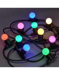 Гирлянда светодиодная белт лайт IEK Lighting электрическая 5 м разноцветный свет 10 ламп цвет черный Без бренда