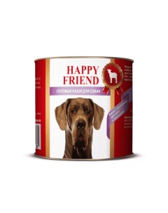 Корм для собак Каша с ягненком гречкой и овощами 525г Happy friend