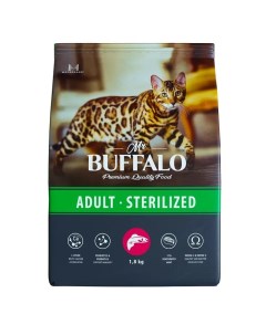 Adult sterilized сухой корм для взрослых стерилизованных кошек Лосось 1 8 кг Mr.buffalo