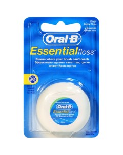 Зубная нить Essential вощеная мята 50 м Oral-b
