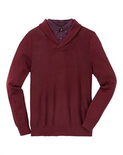Пуловер Regular Fit с рубашечной вставкой Bonprix