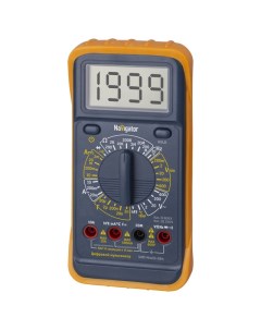 Мультиметр 6LR61 цифровой 11 функций индикатр оранжевый Navigator