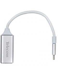 Кабель USB 3 1 Type C M HDMI 19F серебристый белый Telecom