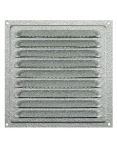 Решетка вентиляционная оцинкованная сталь МВМ 200с 200х200 мм с сеткой без покрытия Нашвент