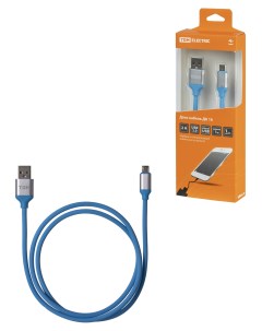 Кабель micro USB USB 1 м голубой Tdm еlectric