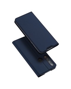Чехол книжка для Huawei P40 Lite E 9C Y7p DU DU боковой синий X-case