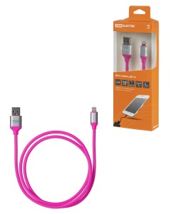 Кабель Lightning USB 1 м розовый Tdm еlectric