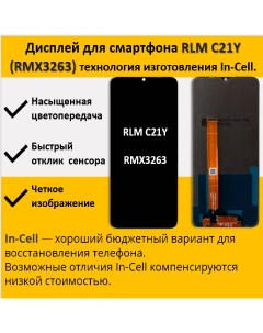 Дисплей для смартфона Realme C21Y RMX3263 технология In Cell Telaks