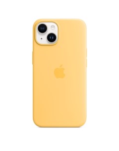 Чехол для iPhone 14 Plus MagSafe Silicone Case желтый Айсотка