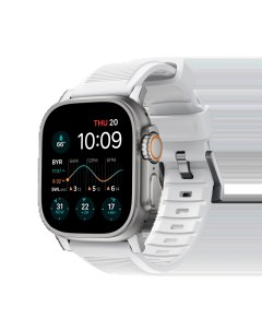 Ремешок Rugged для Apple Watch 49454442 мм NM01572585 Белыйсеребристый Nomad