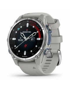 Смарт часы Descent Mk3 Stainless Steel with Fog Gray Silicone Band Garmin