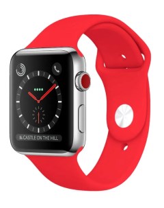Ремешок на руку для Apple Watch 42 44 45 49 мм Silicon красный Nobrand