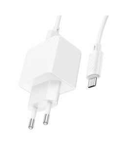 Сетевое зарядное устройство CS11A 1xUSB 2 1A кабель MicroUSB 1 метр белый Hoco