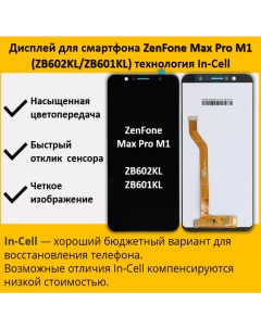 Дисплей для cмартфона Asus ZenFone Max Pro M1 ZB602KL ZB601KL технология In Cell Telaks