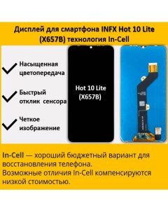 Дисплей для смартфона Infinix Hot 10 Lite X657B технология In Cell Telaks