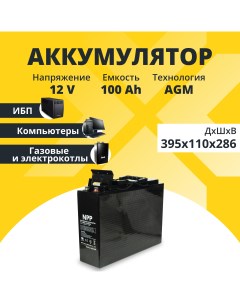 Аккумулятор для ИБП 100 А ч 12 В FT12 100 Npp