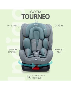 Автокресло детское Tourneo ISOFIX серый зеленый 0 36 кг Indigo