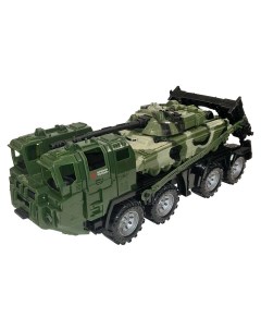 Военный тягач Щит с танком камуфляж Машинка Игрушки для мальчиков Нордпласт