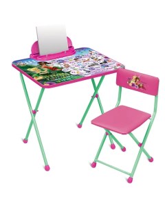 Комплект детской мебели DISNEY 2 Феи Азбука стол 570 пенал стул мягкий фиолетовый Nika