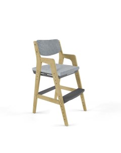 Детский растущий стул Вуди Комбо Серый с чехлом Серый Велюр Робин wood