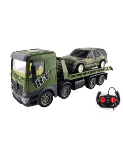 Радиоуправляемый грузовик трейлер и джип CityTruck 1 24 553 B4 Zhoule toys