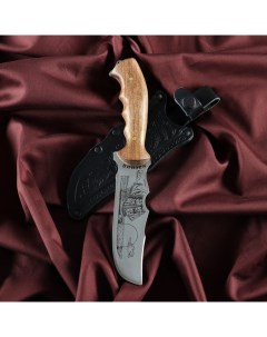 Нож кавказский туристический Каспий с ножнами сталь 40х13 рукоять орех 13 5 см Nobrand
