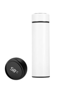 Бутылка термос с датчиком температуры Smart Cup LED Белая Daprivet