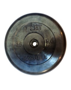 Диск обрезиненный BARBELL ATLET 25 кг диаметр 26 мм Dfc