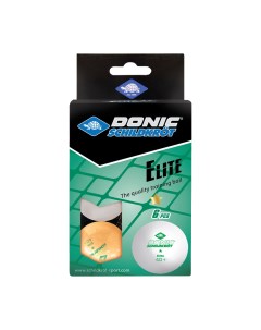Мячики для н тенниса DONIC ELITE 1 40 6 штук белый оранжевый Dfc