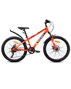 Велосипед подростковый Aries 1 0 рост 125 155 колеса 24 2024 оранжевый рама 13 Rocket