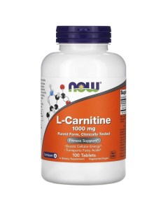 L карнитин L Carnitine 1000mg 100 таблеток Now