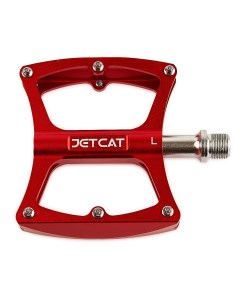 Педали велосипедные Pro 100 алюминиевые красные Jetcat