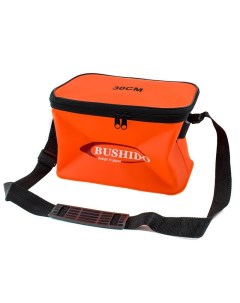 Кан рыболовный оранжевый прямоугольный с ремнем размер 30х21х20 см сумка Bushido