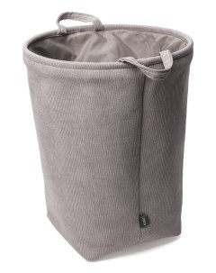 Вельветовая корзина для белья 36х45 см серый Denastia
