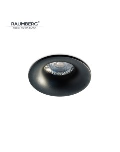 Встраиваемый неповоротный светильник TERRA bk черный Raumberg